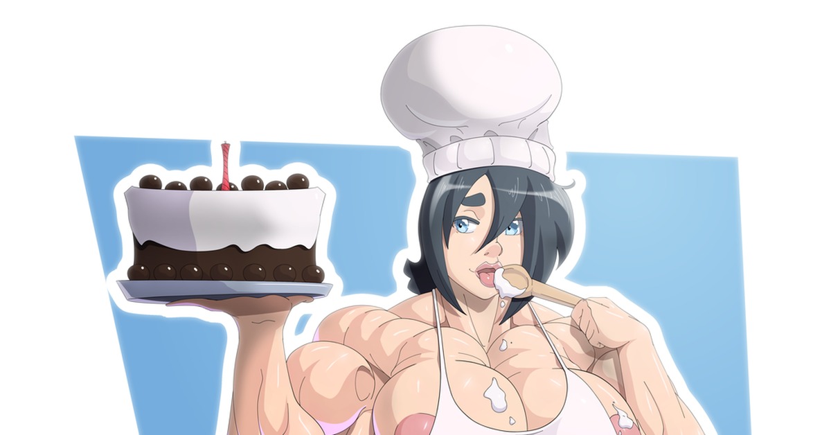 I baked a cake for you - NSFW, Devmgf, Art, Strong girl, Sleep-Sleep, Bodybuilders