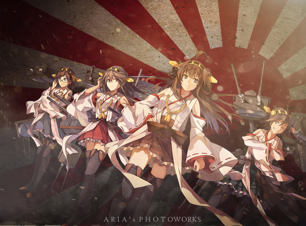 Kongou Sisters - Anime Art, Аниме, Kongou Sisters, Kantai Collection