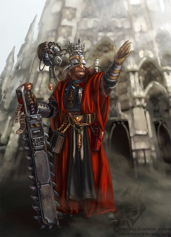 Ecclesiarchy priest - Warhammer 40k, Wh Art, Эклезиархия