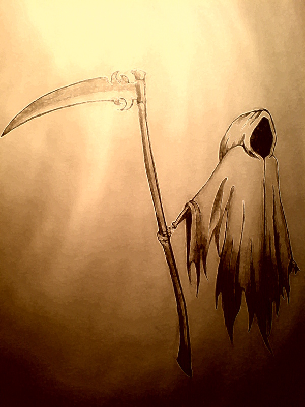 This is such an uncomplicated death. - My, Grim Reaper, Death, Drawing, Art