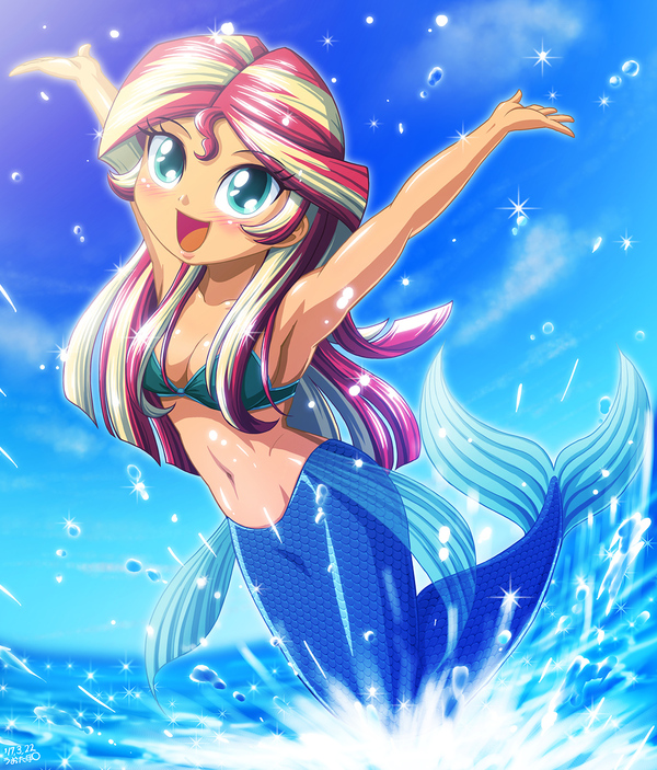 Mermaid Shimmer My Little Pony, Equestria Girls, Sunset Shimmer, Uotapo