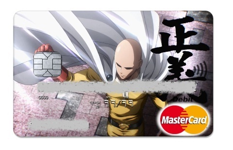 I will contribute to the wave of posts with card designs. - Individual design, My, Onepunchman, Saitama, Bank card