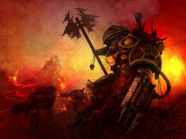   Word Bearers, Wh Art, Chaos Space marines, 