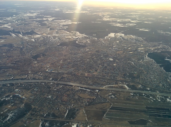 Dmitrov, Moscow region - My, Dmitrov, Dmitrovsky District, Moscow region, Sorochany, View from the plane, Moscow, Skiing, Longpost