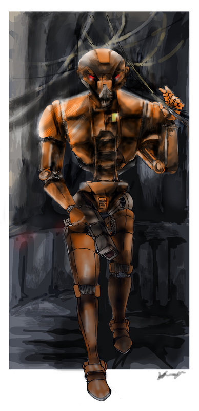 Charismatic HK-47 - Star Wars, Art, Longpost