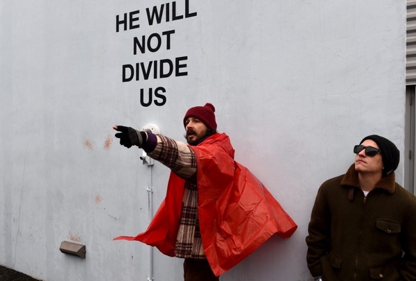 And again, anonymous c 4chan found and removed the flag He will not divide us - , , 4chan, , Shia Lebeouf, Longpost