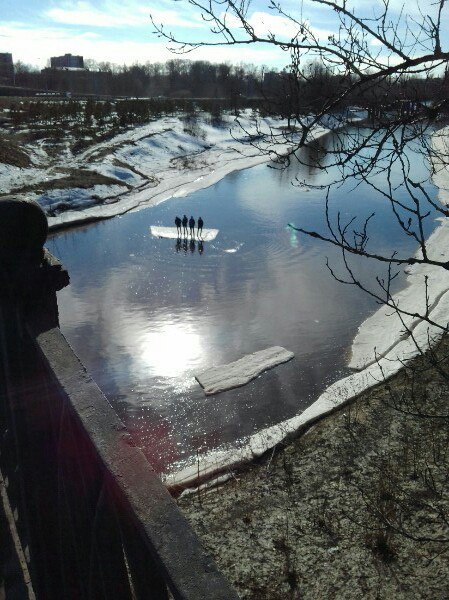 Let mom hear, let mom come ... - Ichthyander, Spring, Ice floe