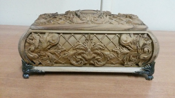 Teak box. - My, Wood carving, CNC, beauty