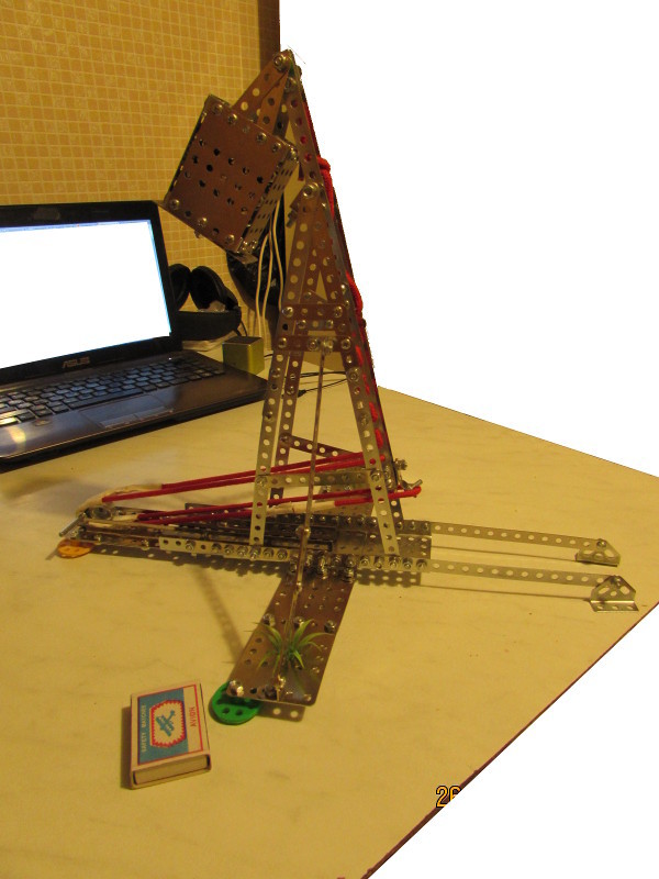 We collected a trebuchet with my son. - My, Constructor, Metal, I'm an engineer with my mother, Toys, Longpost