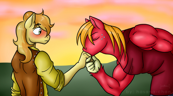 Mile... wait a... - My little pony, MLP gay, , Big Macintosh, Braeburn, Anthro, Shipping