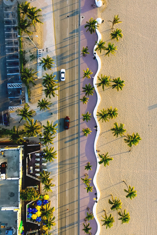 Just like a game - The photo, View from above, Beach, Florida, Road