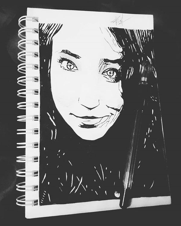 Portrait of a friend. - My, Portrait, Drawing, Art, , Creation, Girls, , Friends