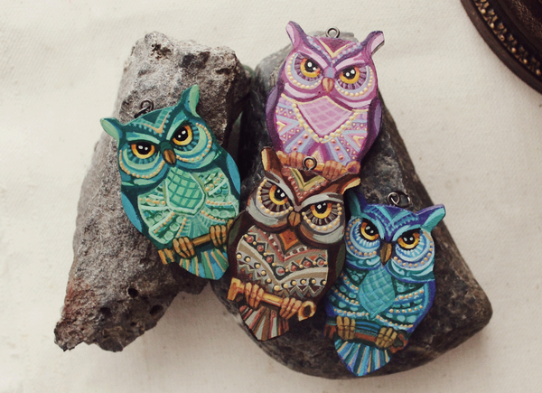 Owls post - My, Owl, Handmade, Tree, My, With your own hands, 
