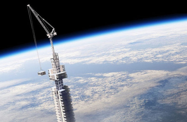 A project has been developed for a skyscraper suspended above the ground on an asteroid - Space, Skyscraper, Longpost, Incredible