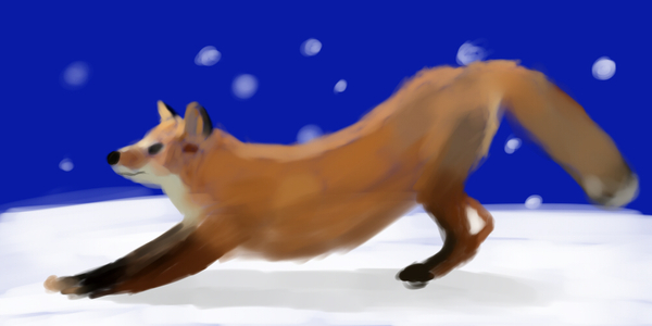 I decided to draw a fox. - SAI, Drawing, Drawing on a tablet