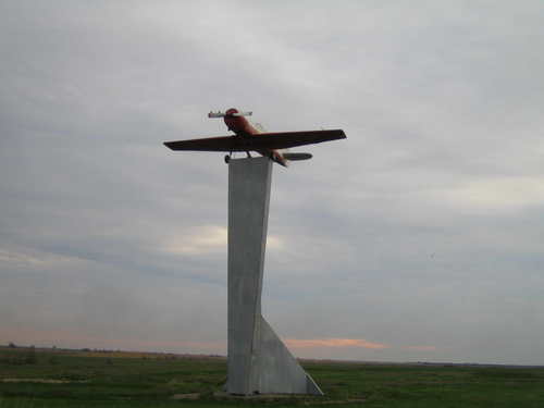 The hurricane demolished the plane from the famous stele at the entrance to the village of Romanovskaya - Airplane, Hurricane, , Longpost