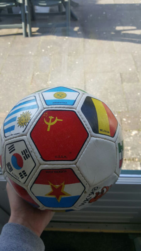 Found an old ball. It seems like I haven't played football for a long time.... - the USSR, Football