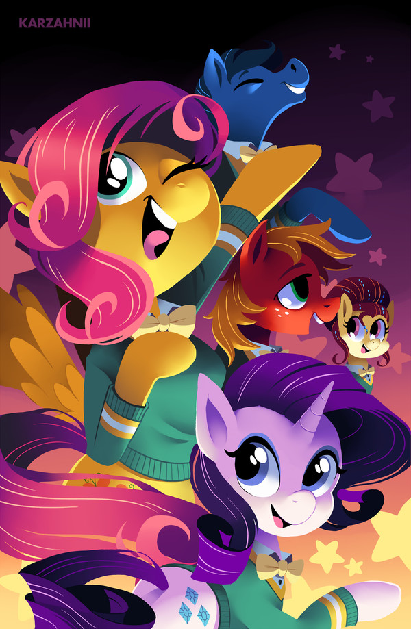 The Ponytones My Little Pony, Rarity, Fluttershy, Big Macintosh, Karzahnii