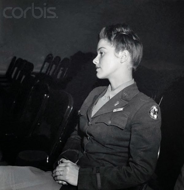 Lieutenant V. Rhodes, Women's Auxiliary Corps, 1943. - Girls, Past, 20th century, The photo, USA, Story