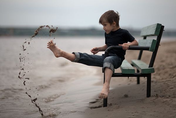 Don't ruin your feet with dirt - My, Power, Will, Excerpt, Health, Upbringing, Childhood, Boy, Shore