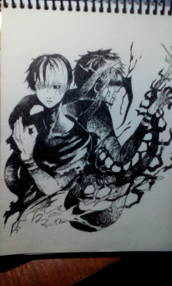 Art on Tokyo ghoul - My, Art, Anime, Manga, Tokyo ghoul, Kaneki ken, , Liner