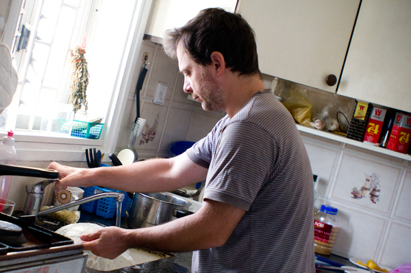 man washing dishes - Heels, The male, Dishwashing, Men, Henpecked, Tableware