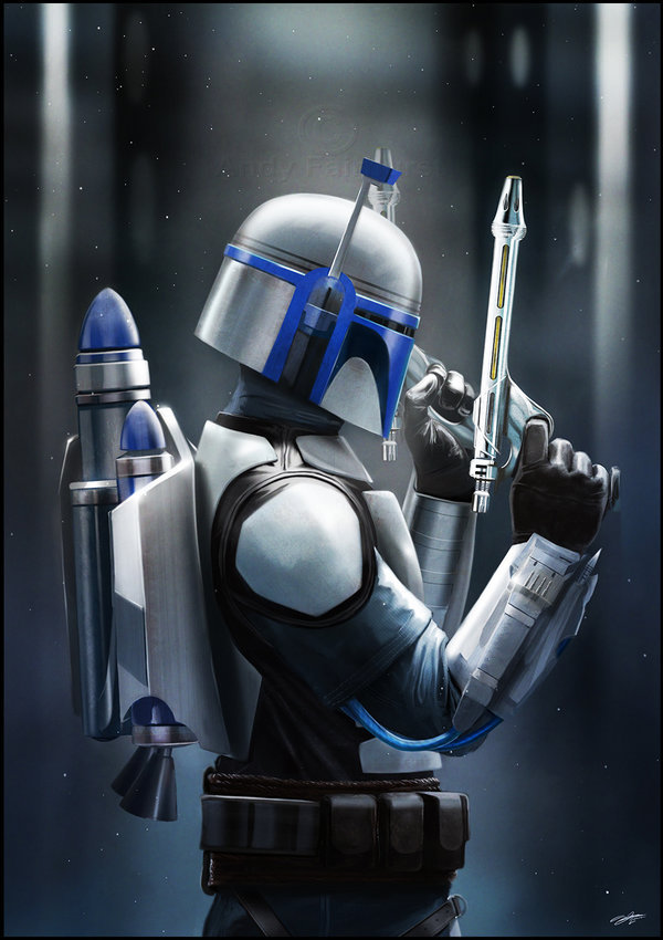 Mighty Jango Fett - Star Wars, Art, Longpost