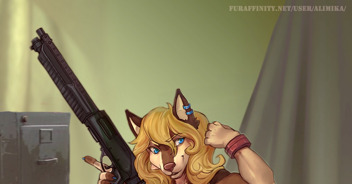 With weapon - NSFW, The soldiers, Art, Furry, Weapon, , Furotica