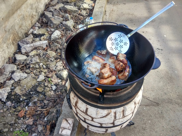 Dumlyama in a cauldron on the tandoor - Longpost, Dumlyama, Tandoor, Kazan, Recipe, My, Cooking