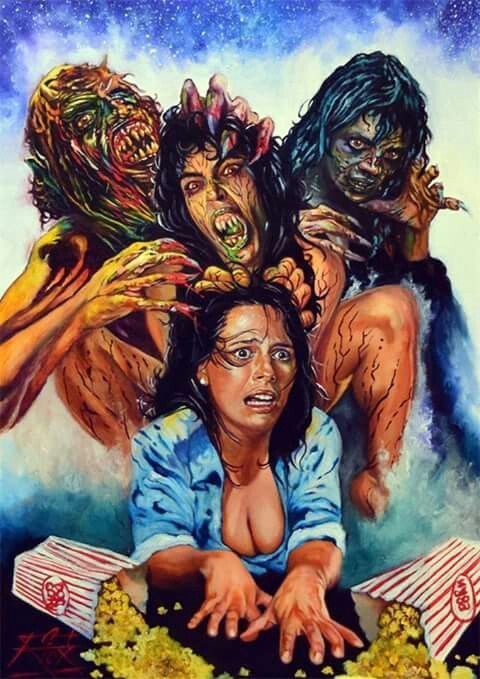 Awesome art for one of my favorite horror movies. - Art, Demon, Dario Argento