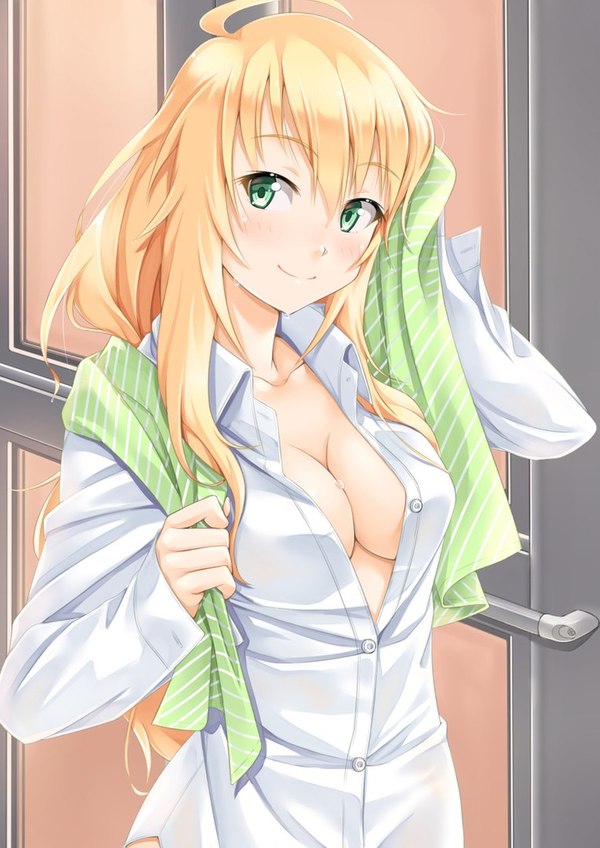 Your shirt on a girl is like a victorious flag on a captured fortress... - Anime, Anime art, , The idolmaster, Hoshii miki