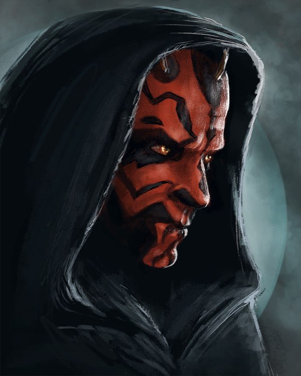 Furious and technical Darth Maul - Star Wars, Art, Longpost