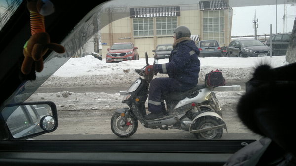 Суровый север - Моё, Север, Суровость, Скутер