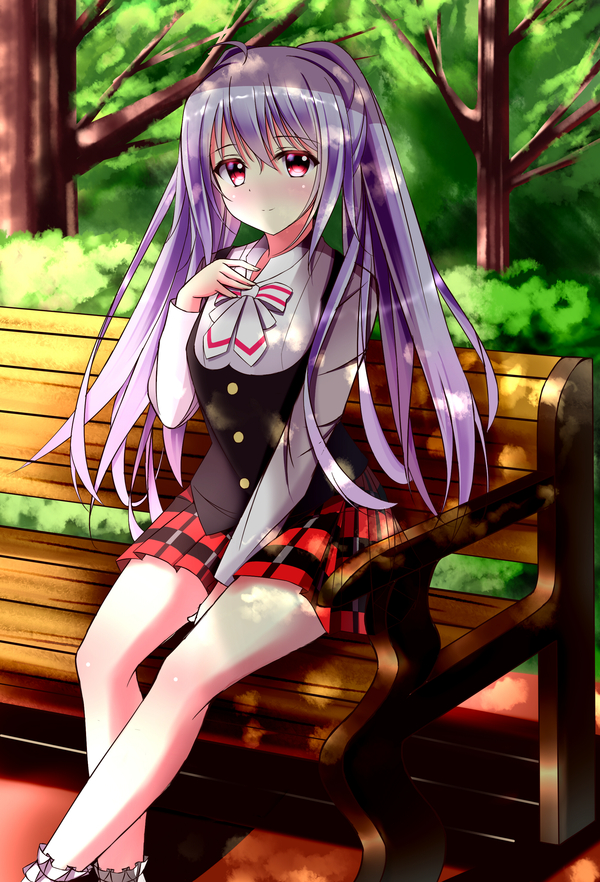 I sat here until sunset, looking at people smiling and laughing... - Anime, Anime art, Isla, , Plastic Memories