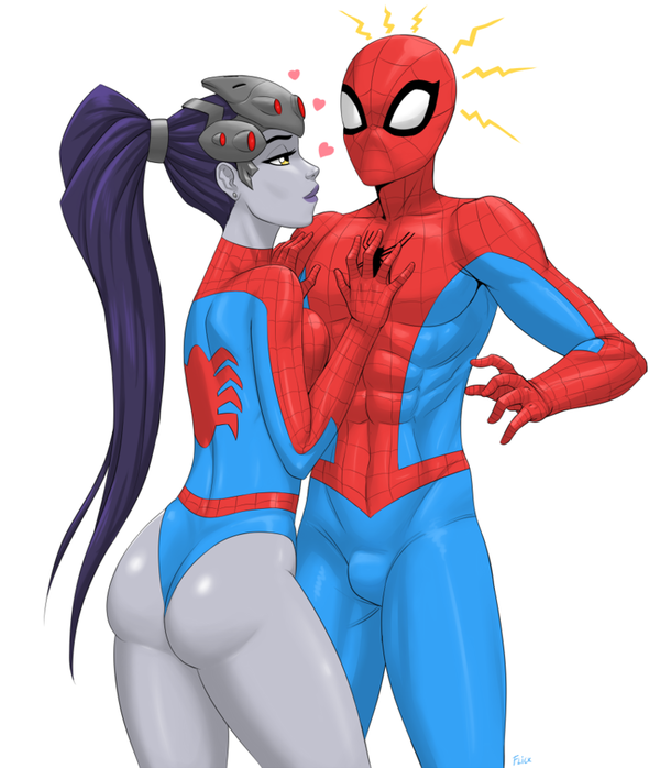 Crossover Spider-man + Widowmaker Overwatch, , -, Widowmaker