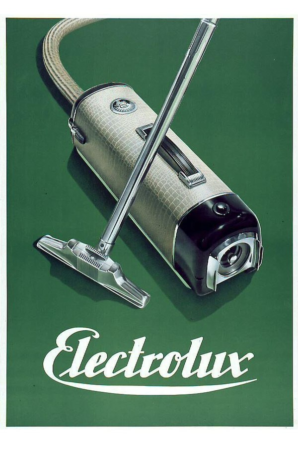 Постер с рекламой пылесоса Electrolux Vacuum, 1955 год, Швеция. - Постер, Пылесос, Электролюкс