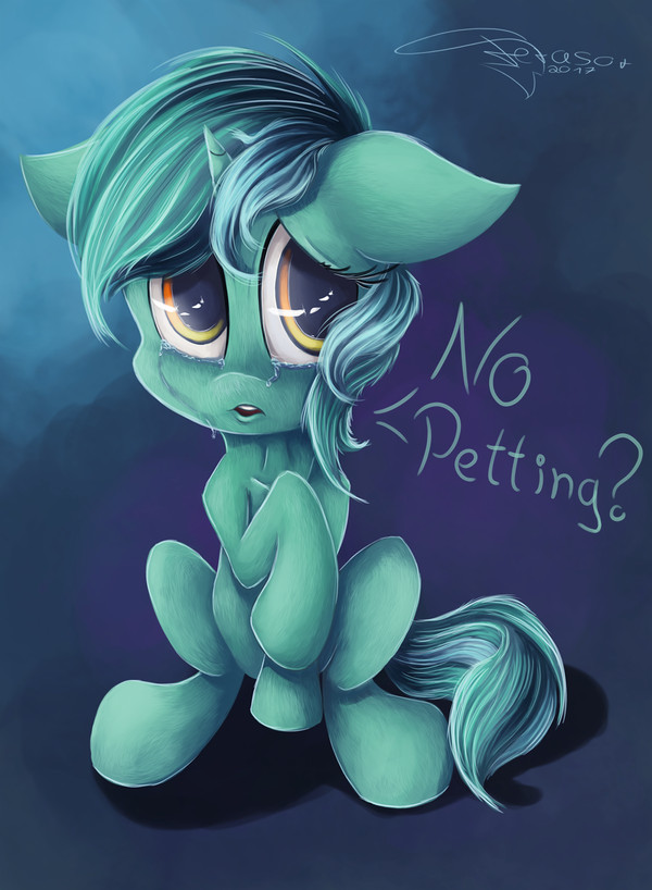 Don't make Lyra sad, pet her! - Deviantart, My little pony, Art, Lyra heartstrings