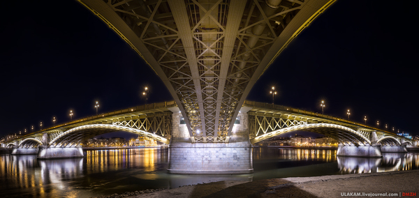 Bridges. - My, Budapest, Hungary, Town, Bridge, Sunset, dawn, River, Architecture