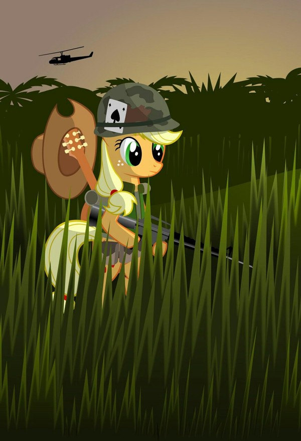 honest fighter - My little pony, Vietnam, Applejack