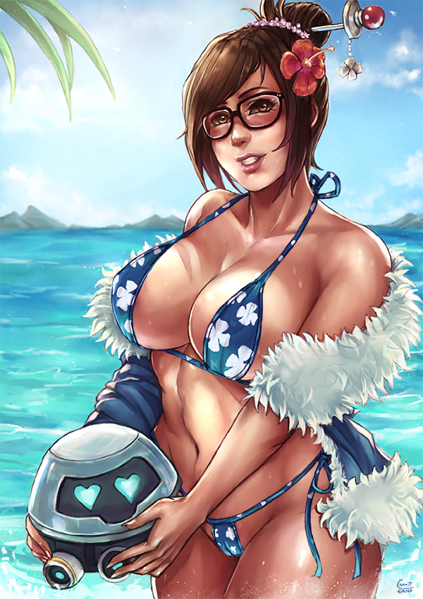 May again, with summer snowballs. - NSFW, Overwatch, Mei, Kachima