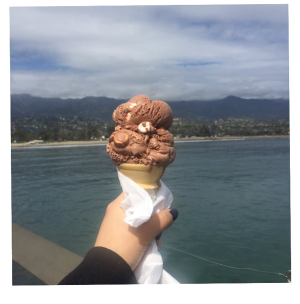 Ice cream photo on the background of the beach - The photo, Ice cream, Seagulls, Beach