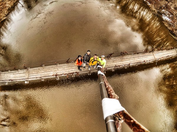 Selfie stick 5m - My, Selfie stick, , Desna River, Suspension bridge, Khotylyovo