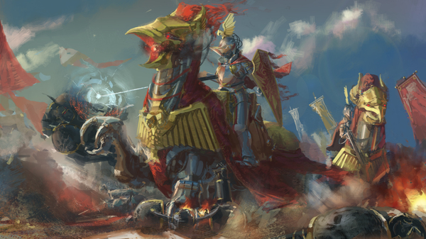 Demigryph knight - Warhammer 40k, Wh Alternative, Fan art, Hammk, Crossover, Warhammer FB