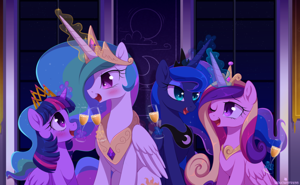 Princess Party My Little Pony, Ponyart, Twilight Sparkle, Princess Celestia, Princess Cadance, Princess Luna