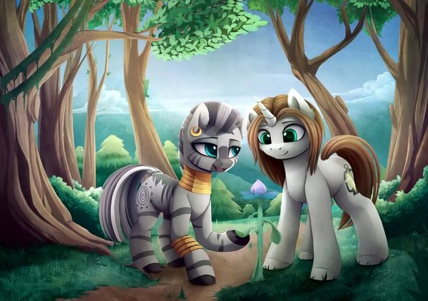 Light Landstrider and Zecora - My little pony, PonyArt, Zecora, Original character, , Magnaluna