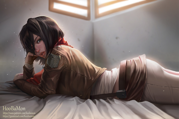 Mikasa Ackerman - Anime art, Anime, Attack of the Titans, Mikasa Ackerman, Hoobamon