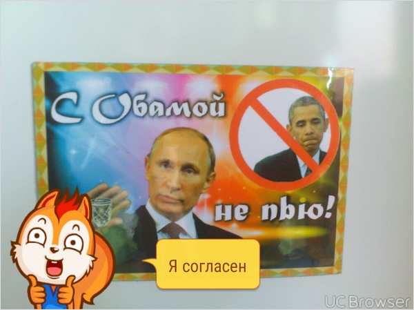 I bought a magnet in the Crimea. - Crimea, Magnet, Humor, Politicians, Vladimir Putin, Barack Obama