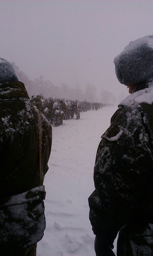 Reverse side of the system - Army, Building, Snow, Ussuriysk