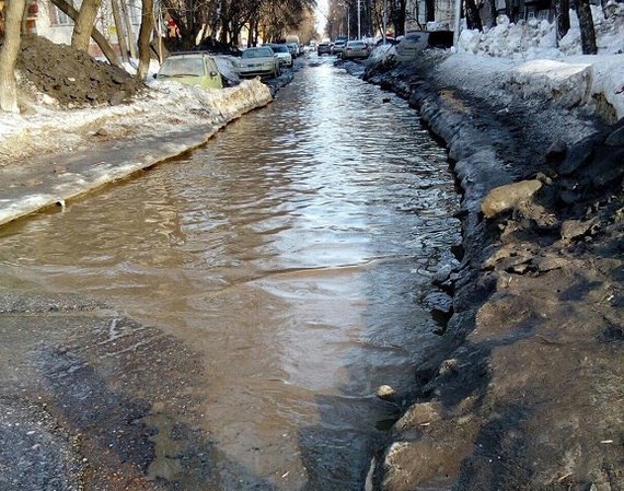 Уфа скоро уйдет под воду с таким мэром. Надеюсь вместе с ним. - Моё, Ирек Ялалов, Бобмежка, Уфа, Башкортостан, Снег, Топит, Длиннопост