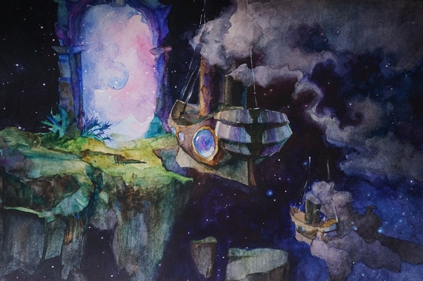 I want to invite you to magical worlds... - My, Story, Illustrations, Watercolor